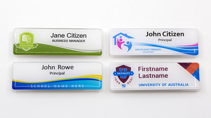 White Name Badge 73x27mm