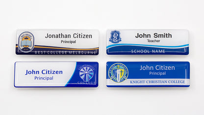 White Name Badge 73x27mm