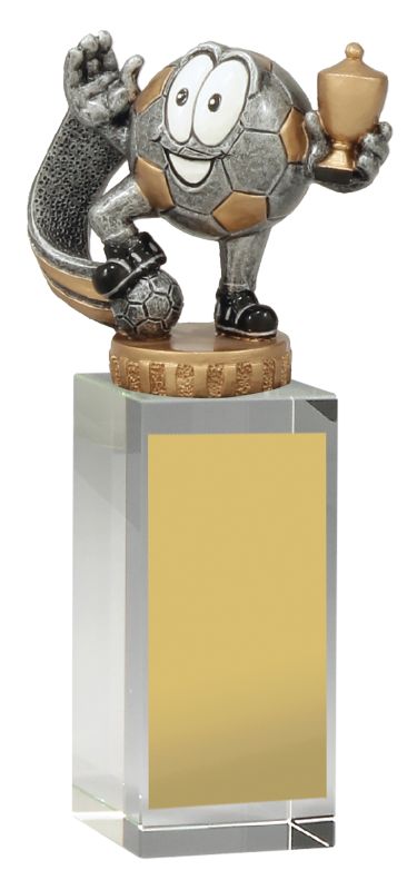 UB04C Football Character Budget Crystal 17.5cm