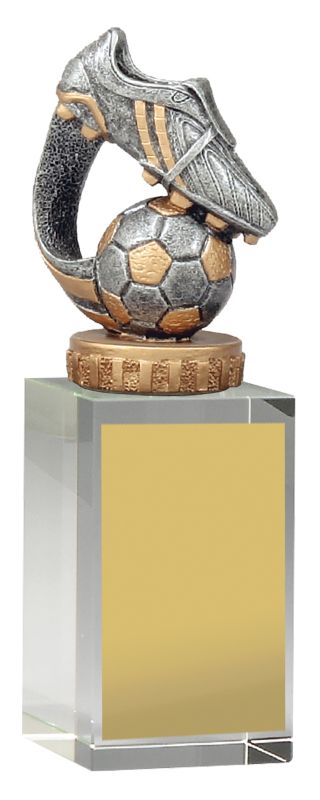 UB80B Football Budget Crystal 16cm