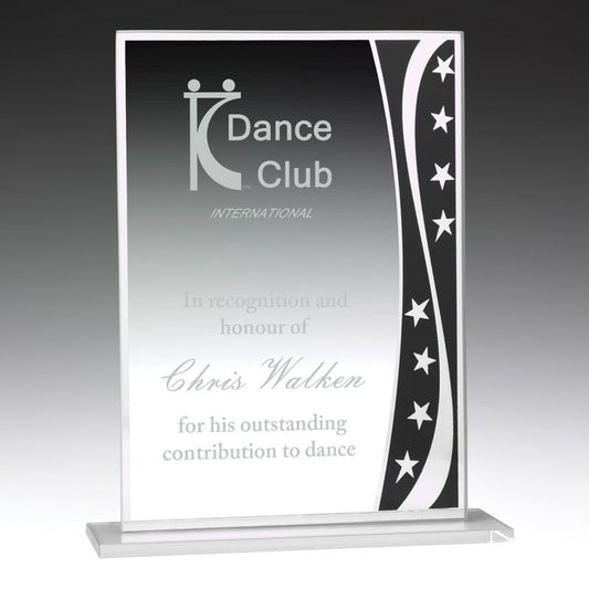 W107 Glass Black Stargazer 18cm