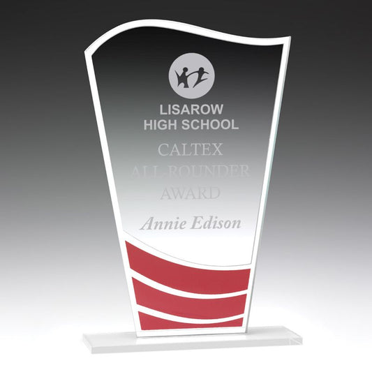 W216 Glass Red Tailwind 20cm