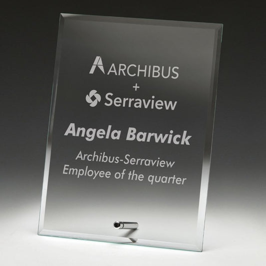 W611M Clear Glass Plaque 17.5cm