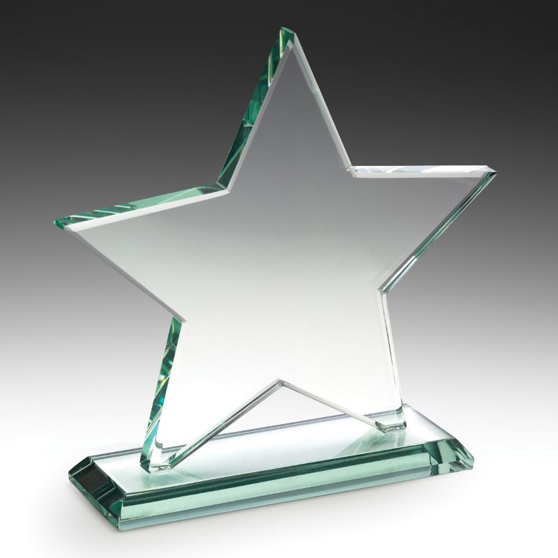 W757S Jade Glass Star 13.5cm