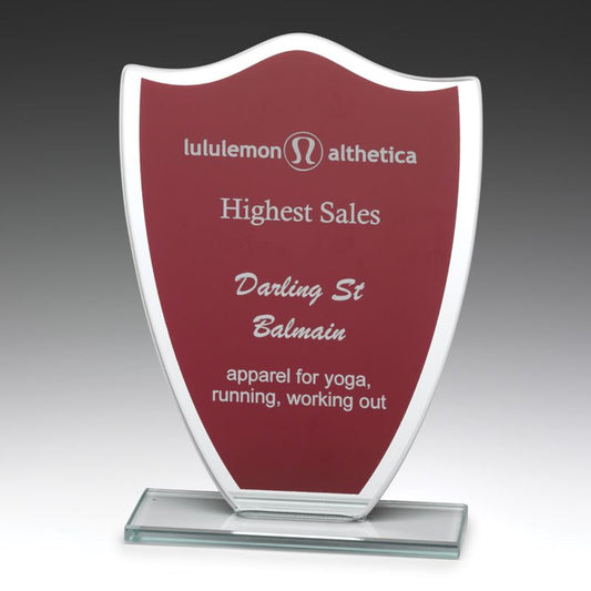 W856 Red Glass Shield 16.5cm