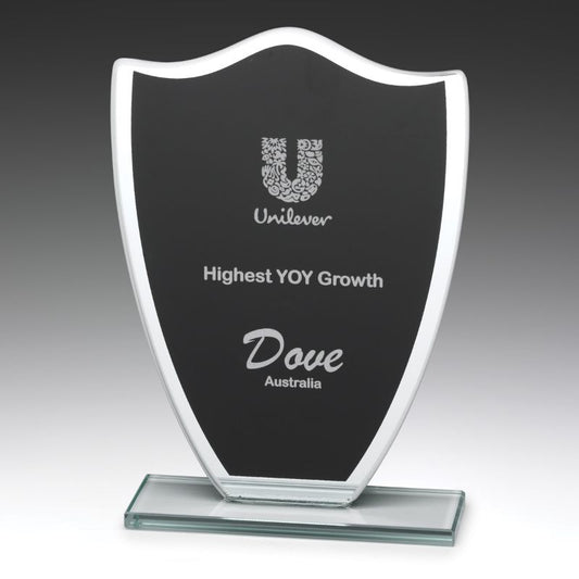 W857 Black Glass Shield 16.5cm