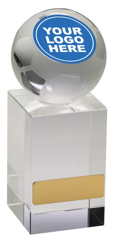 WC080 Football Logo Crystal 13.5cm