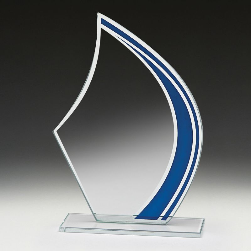 WC395C Glass Tide Runner Award 20cm
