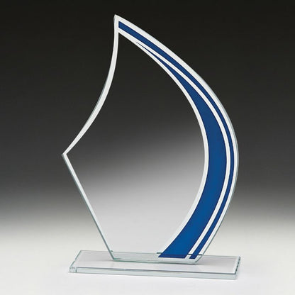 WC395A Glass Tide Runner Award 16cm