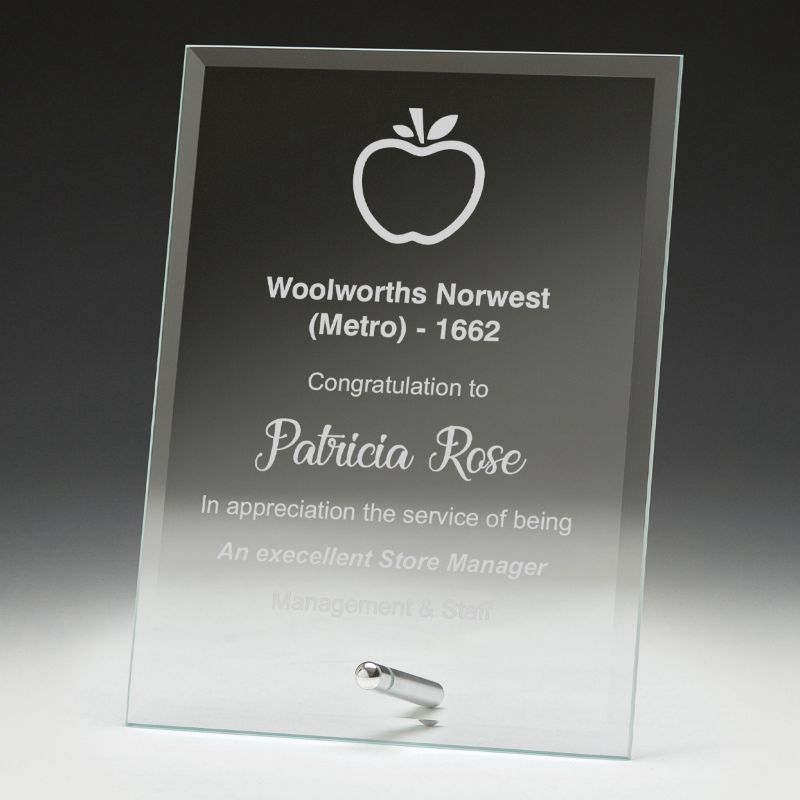 WP51B Glass Budget Plaque 17.5cm