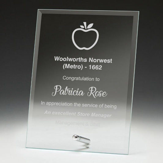 WP51C Glass Budget Plaque 20cm
